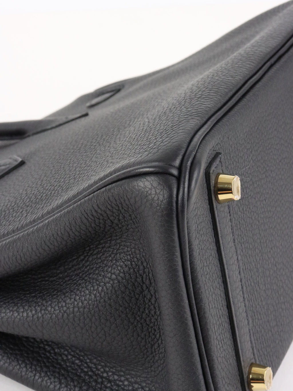 Hermes Noir Birkin 25 Togo Leather GHW Stamp Y