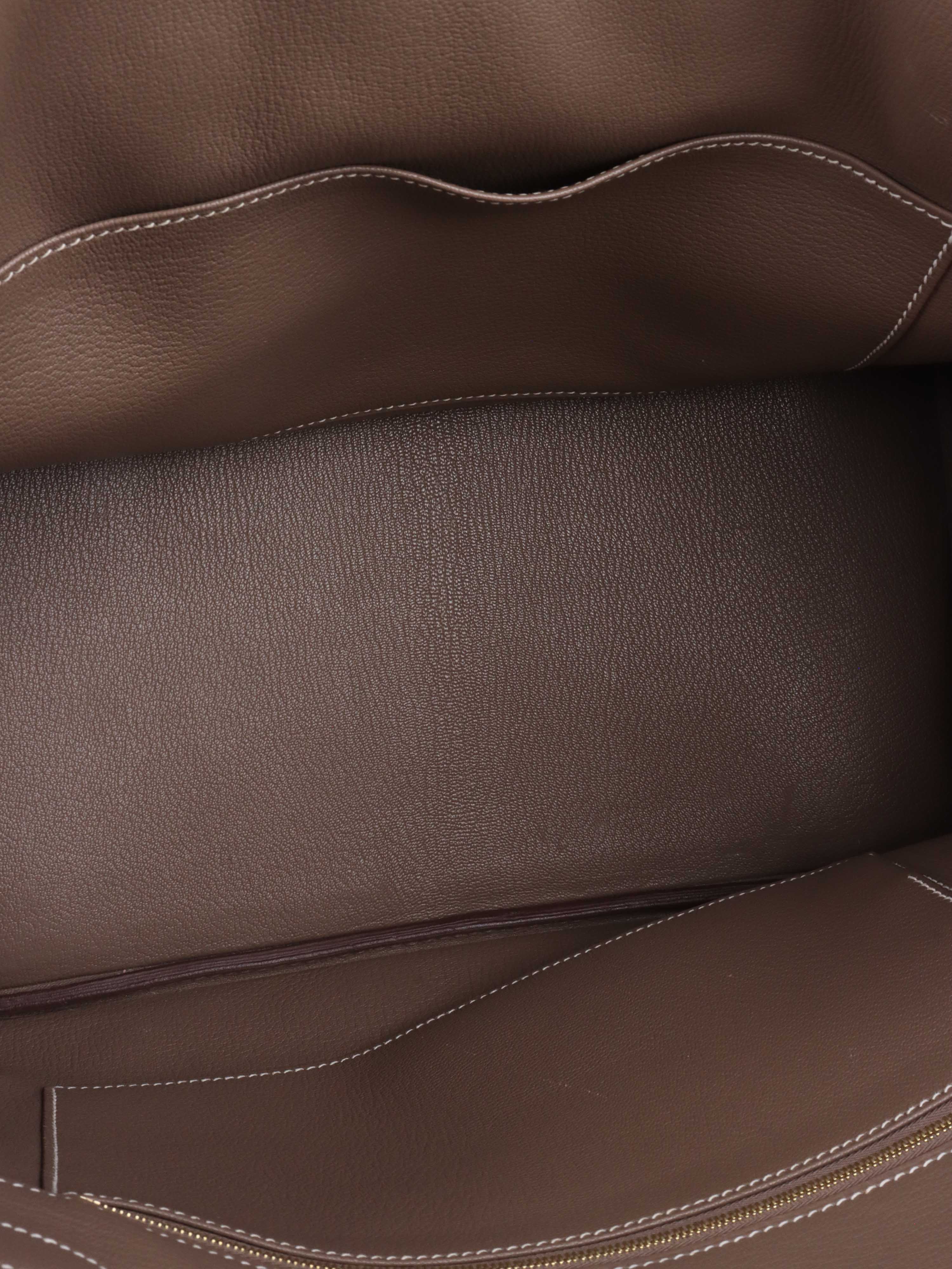 Hermes Etoupe Birkin 35 in Togo Leather GHW.