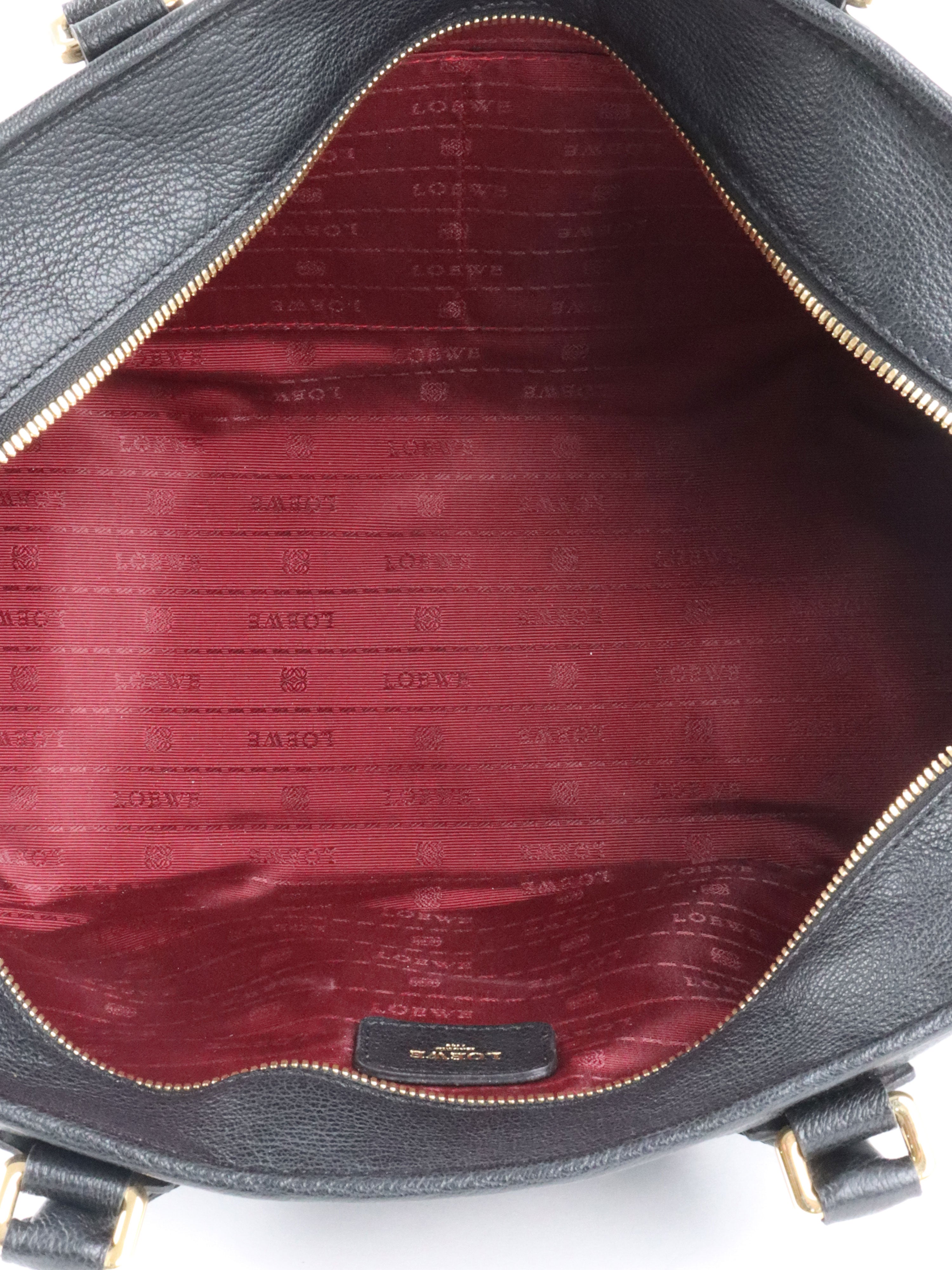 Loewe Black Amazona 36 Leather Handbag.