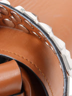 Prada Cognac Luxe Shoulder Bag.