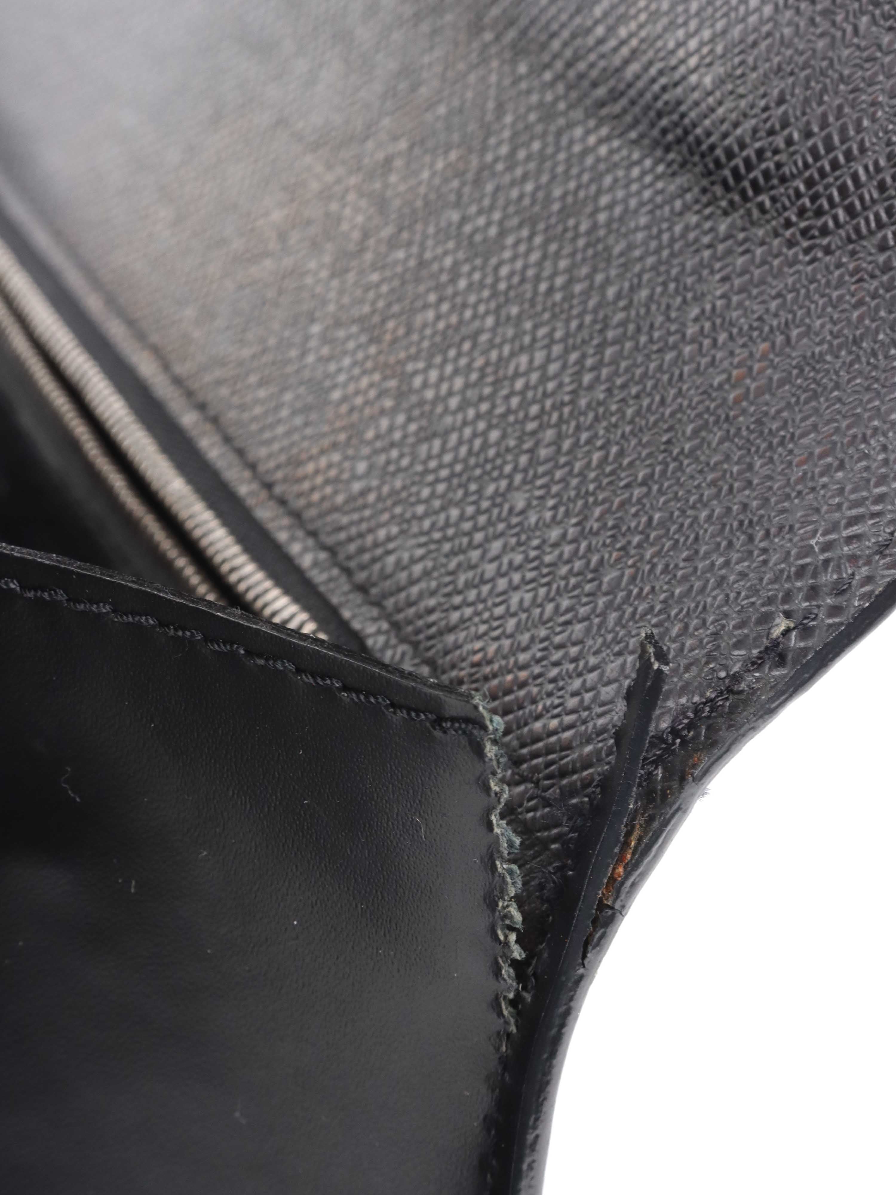 Louis Vuitton Black Vintage Monceau Messenger Bag.
