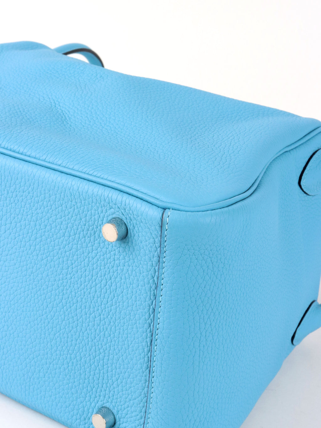 Hermes Lindy 30 P3 Bleu du Nord Clemence Leather Stamp D