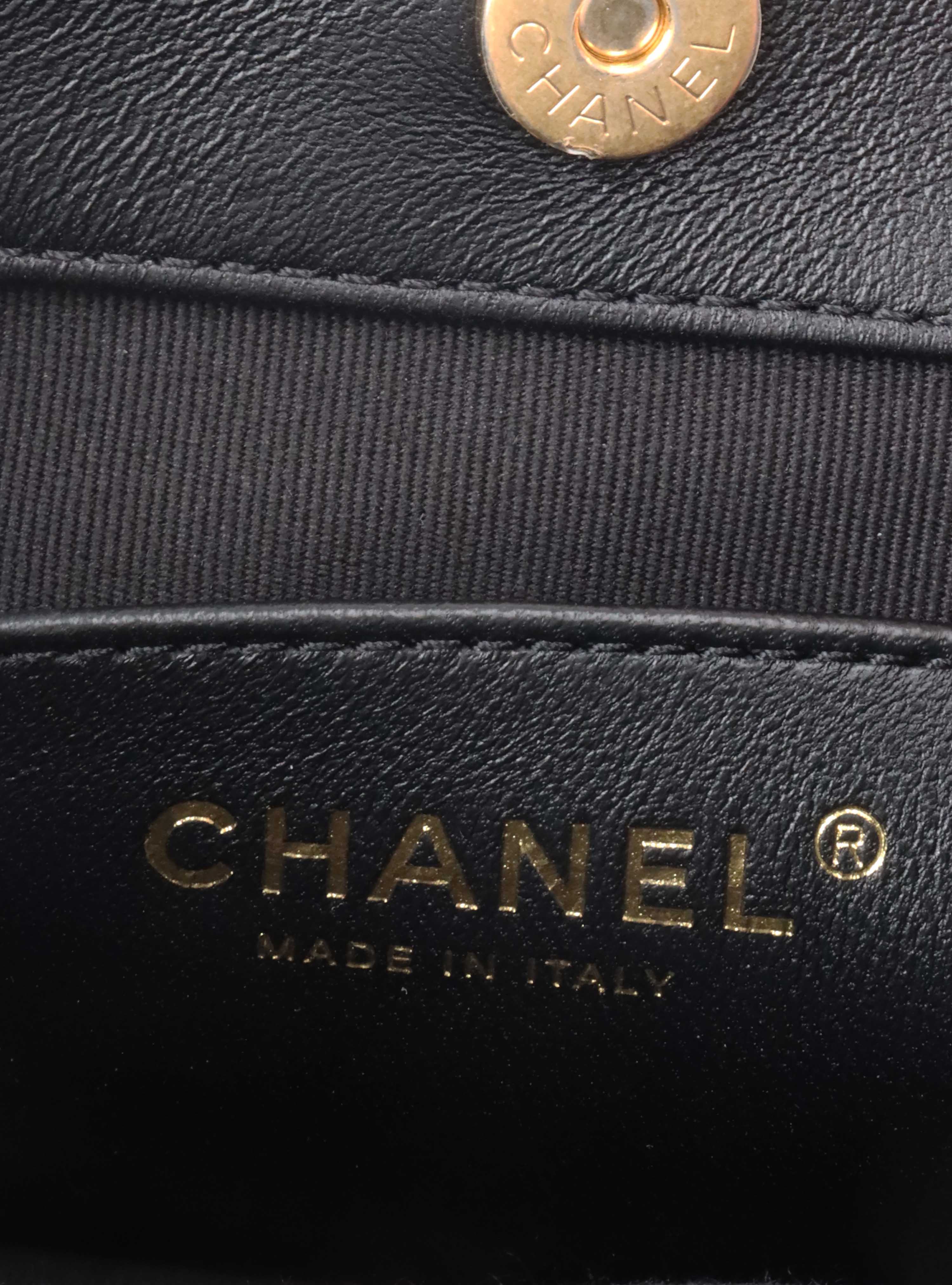 Chanel Black Small Quilted Velvet Wavy CC Hobo Bag.