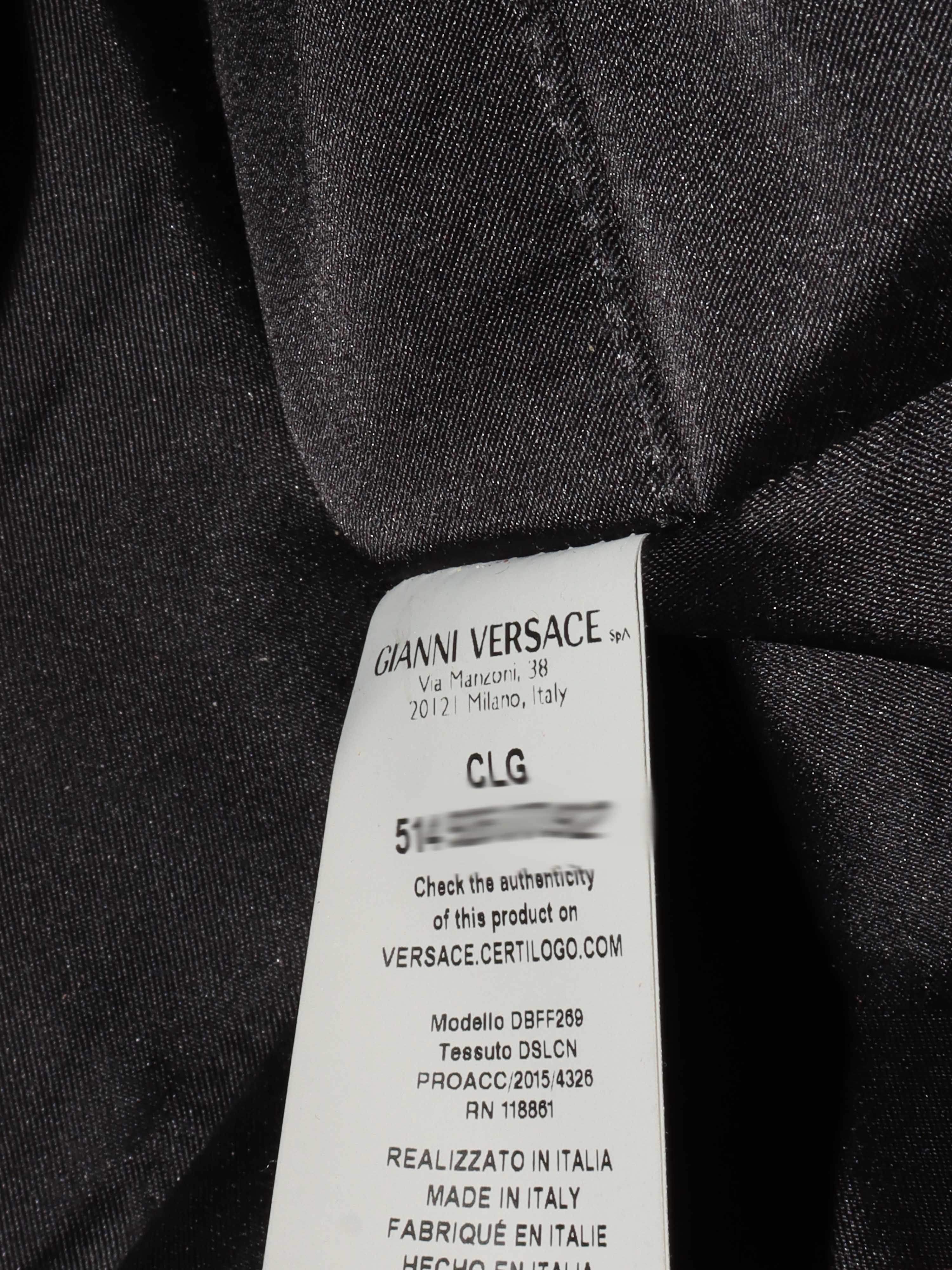 Versace Black and Green Medusa Backpack