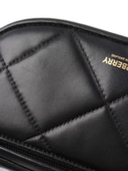 Burberry Small Black Quilted Olympia Shoulder Bag.