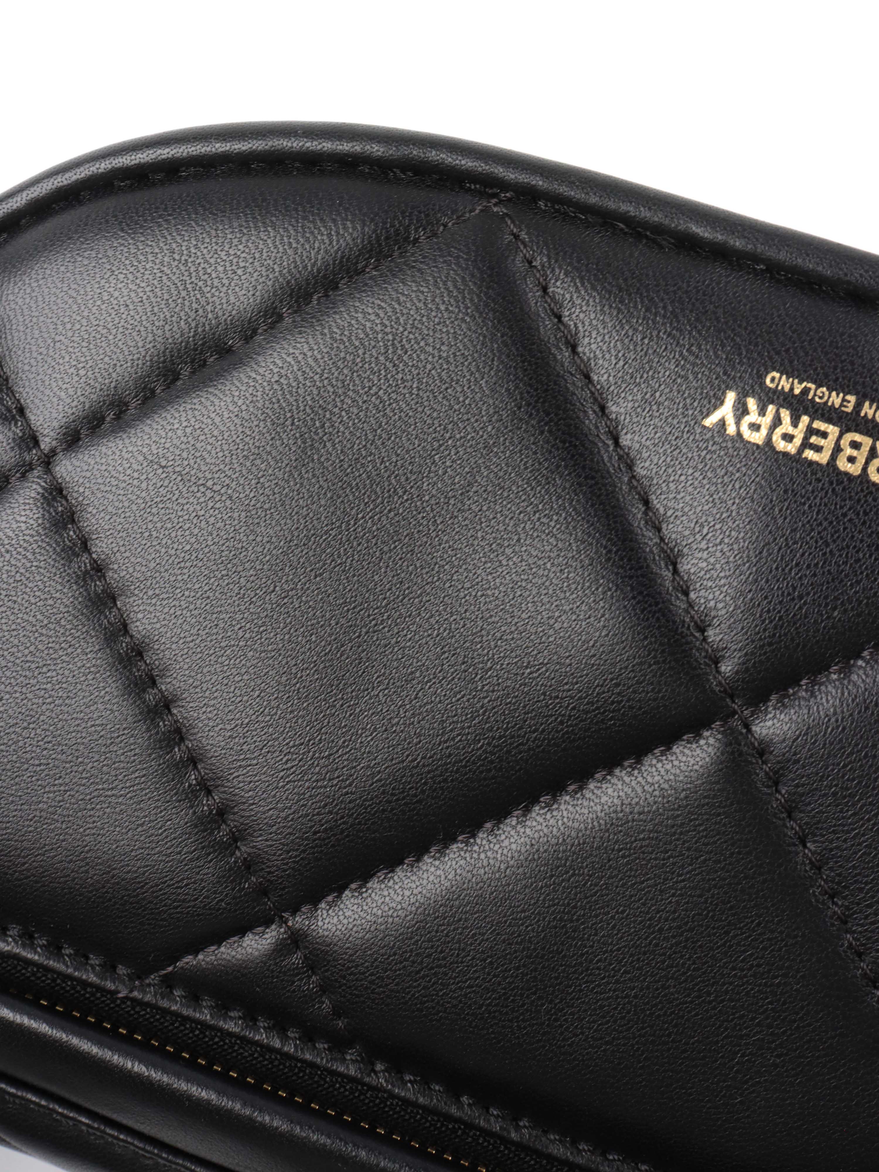 Burberry Small Black Quilted Olympia Shoulder Bag.