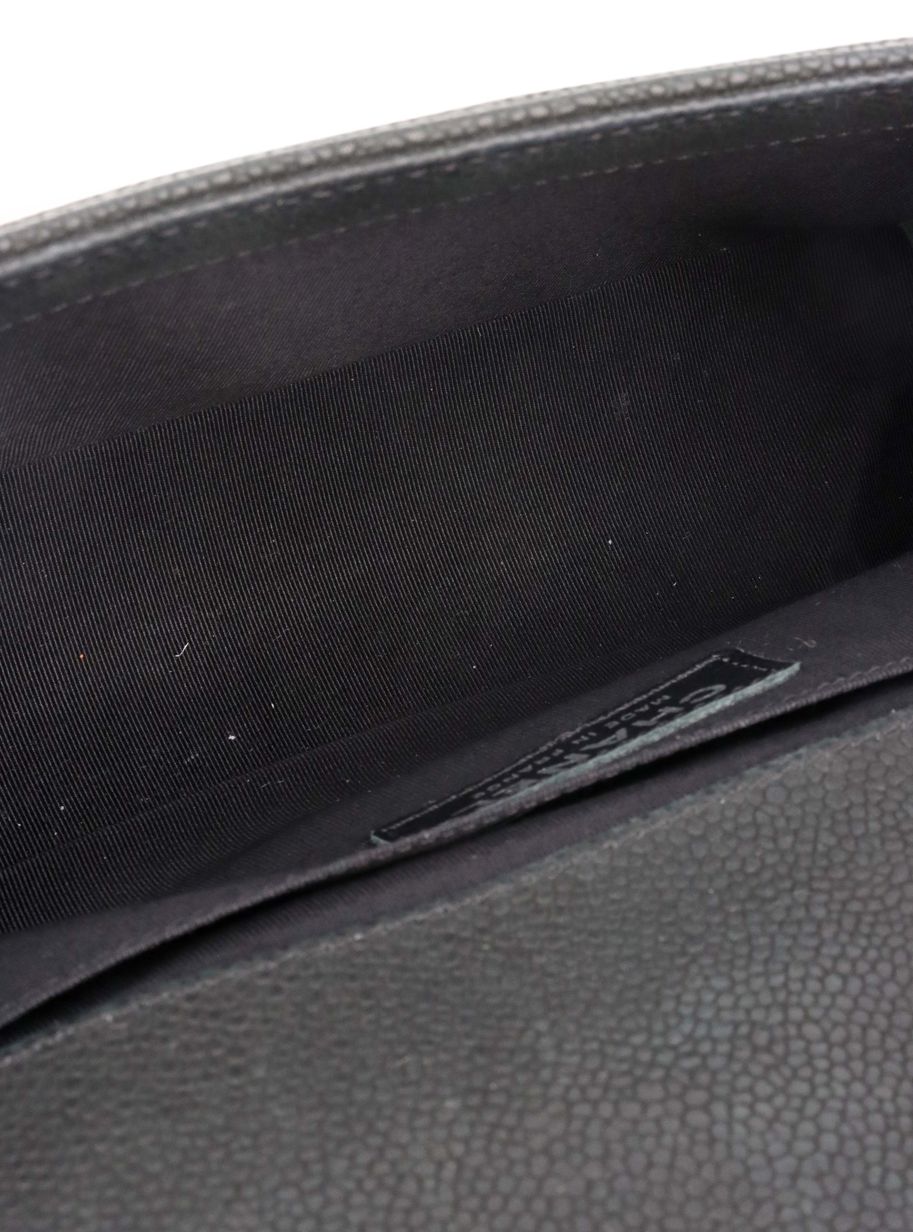 Chanel Black Medium Soft Caviar Boy Bag SHW.