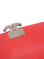 Chanel Red Quilted Two-tone CC Flap Bag.