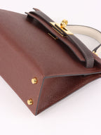 Hermes Mini Kelly Tricolour Terre/Ebene/Craie Stamp K