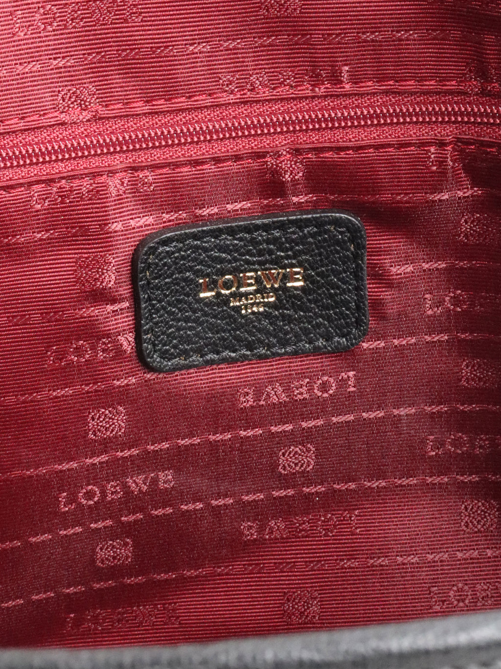 Loewe Black Amazona 36 Leather Handbag.