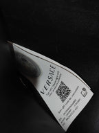 Versace Black Virtus Chain Shoulder Bag.