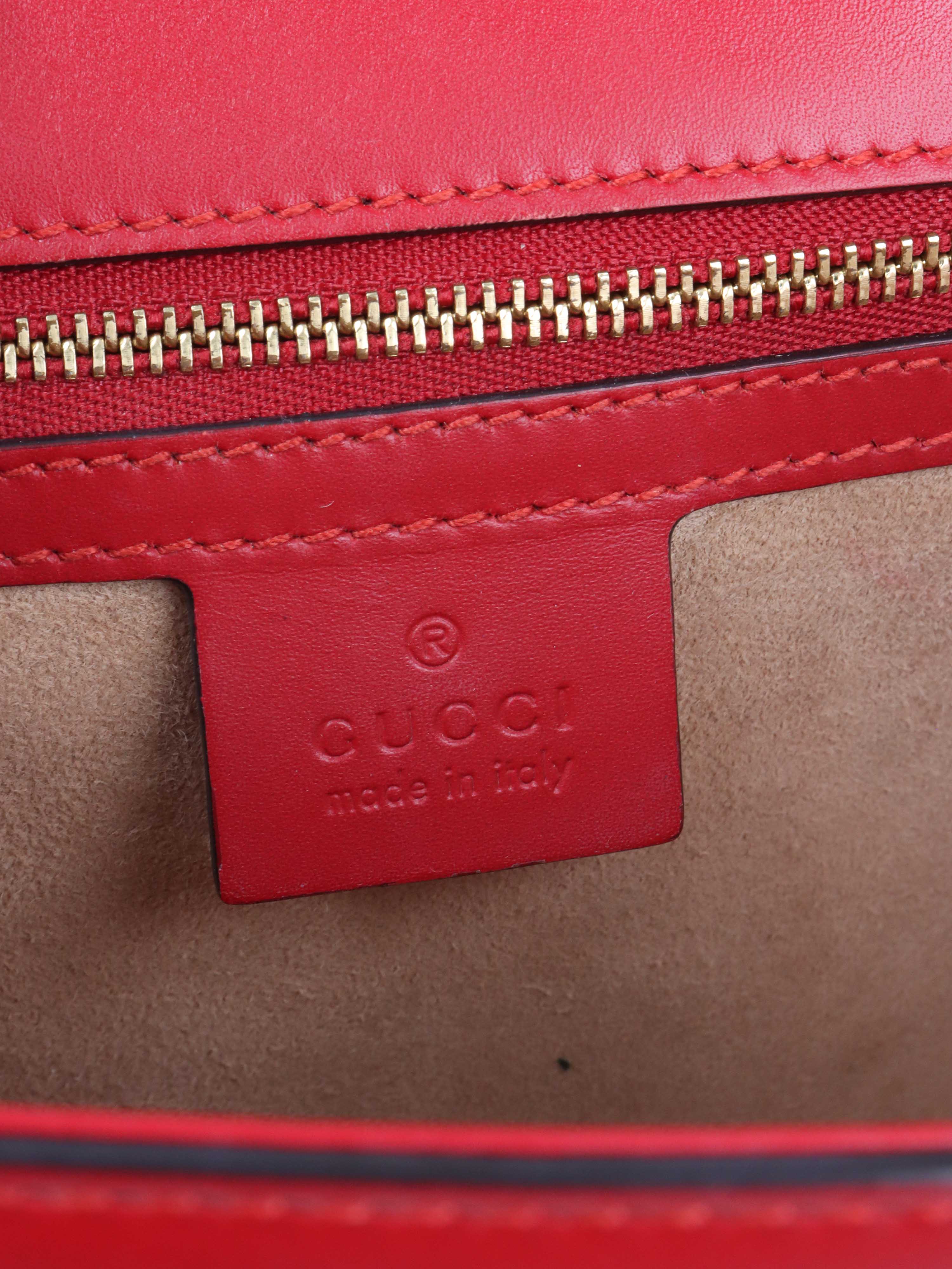 Gucci Red Medium Sylvie Bag.