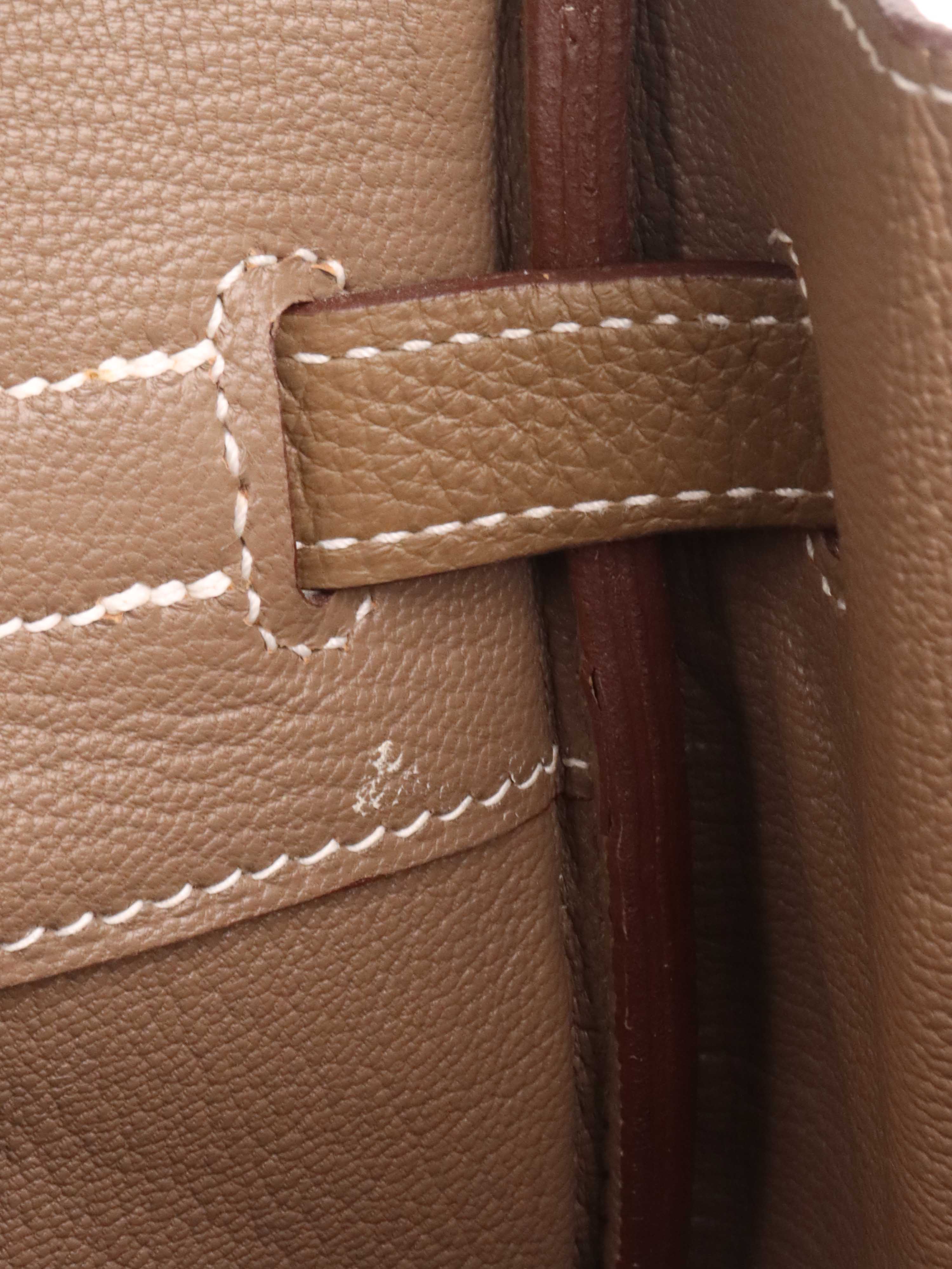 Hermes Etoupe Birkin 35 in Togo Leather GHW.