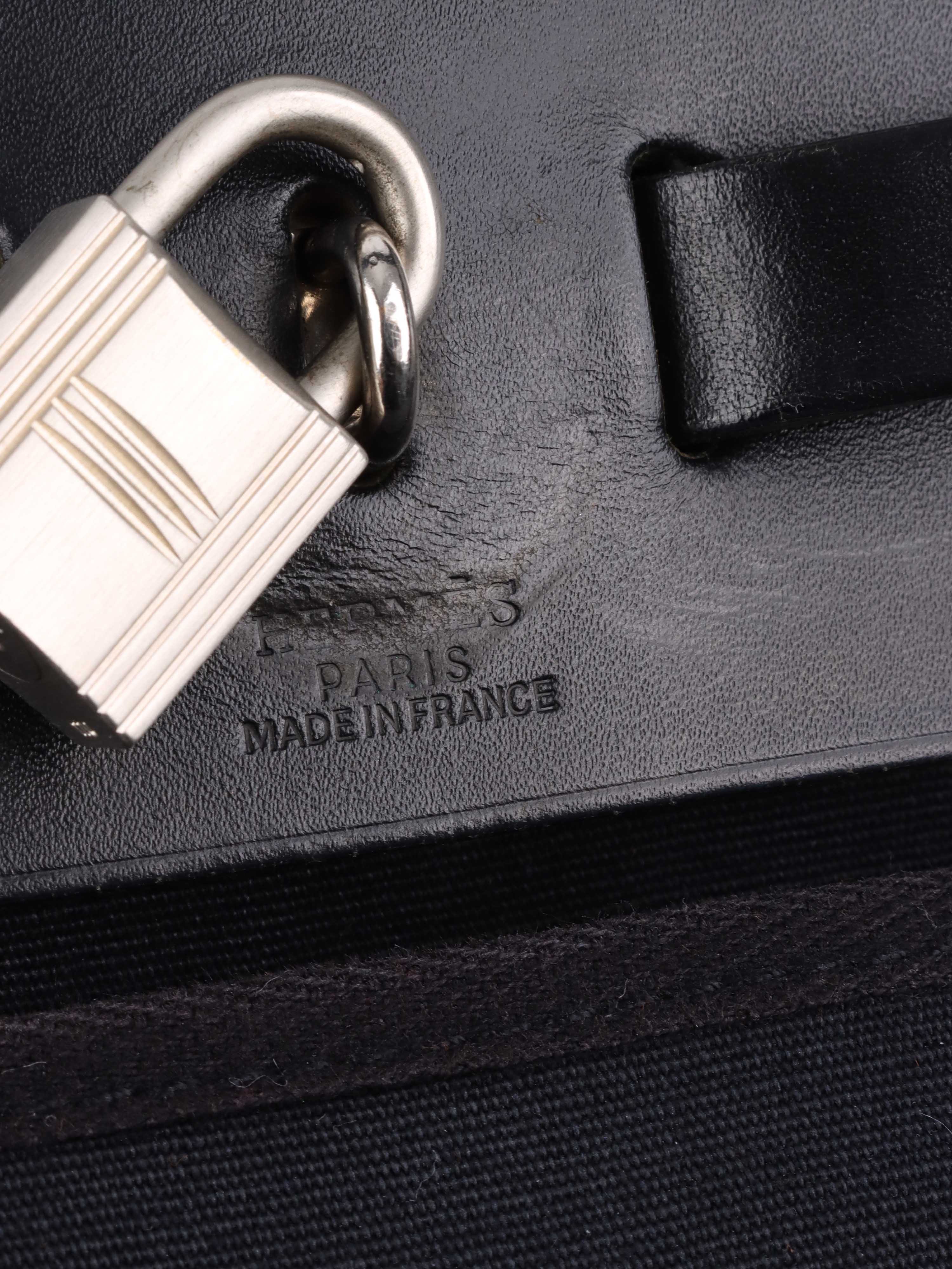 Hermes Vintage Black Herbag Stamp H 2004.
