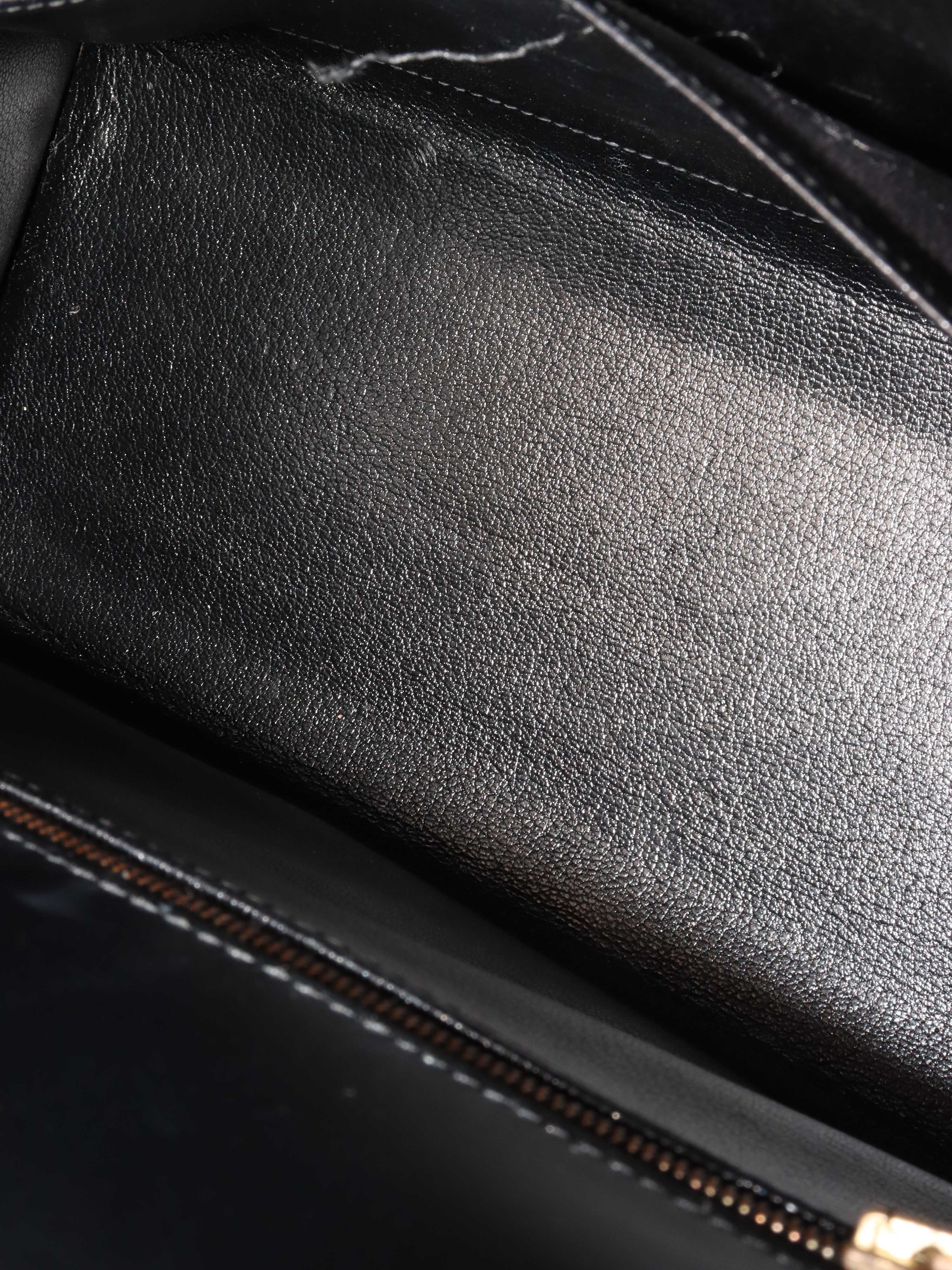 Hermes Vintage Black Box Kelly 32 Bag.