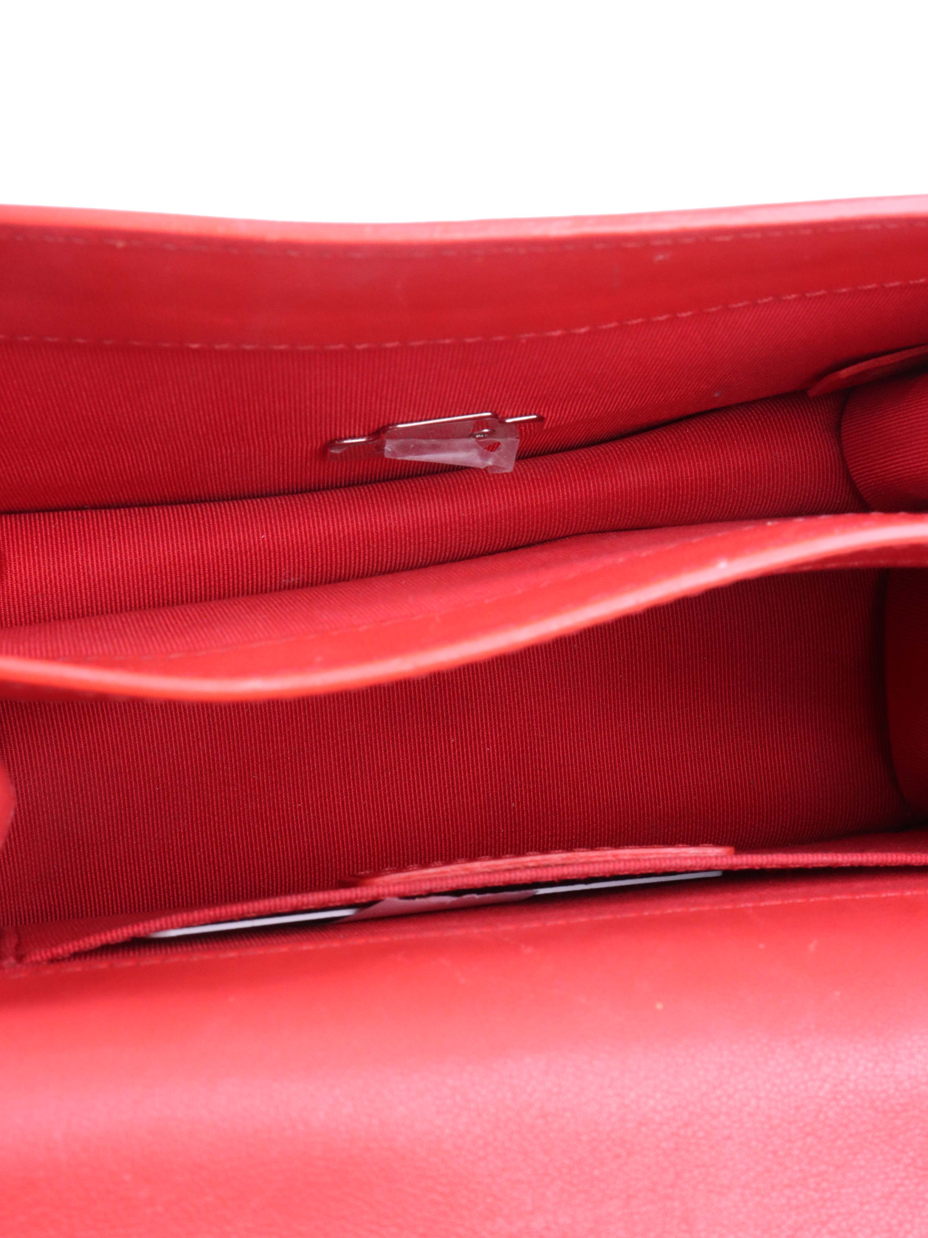 Chanel Red Quilted Two-tone CC Flap Bag