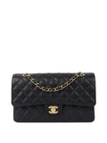 Chanel Black Medium Caviar Classic Flap GHW.