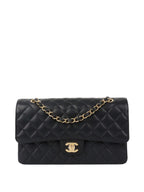 Chanel Black Medium Caviar Classic Flap GHW.