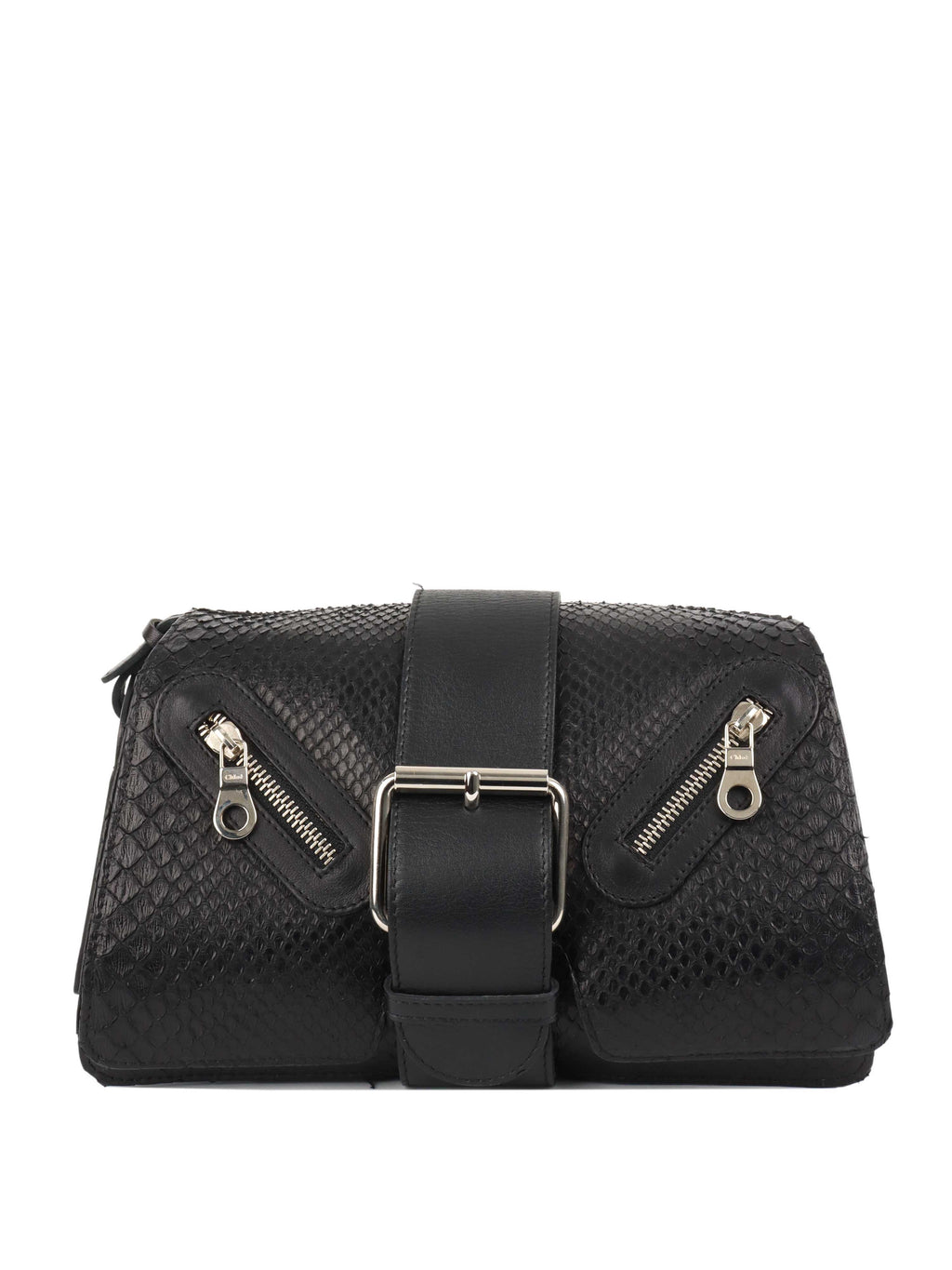 Chloe Black Python Shoulder Bag