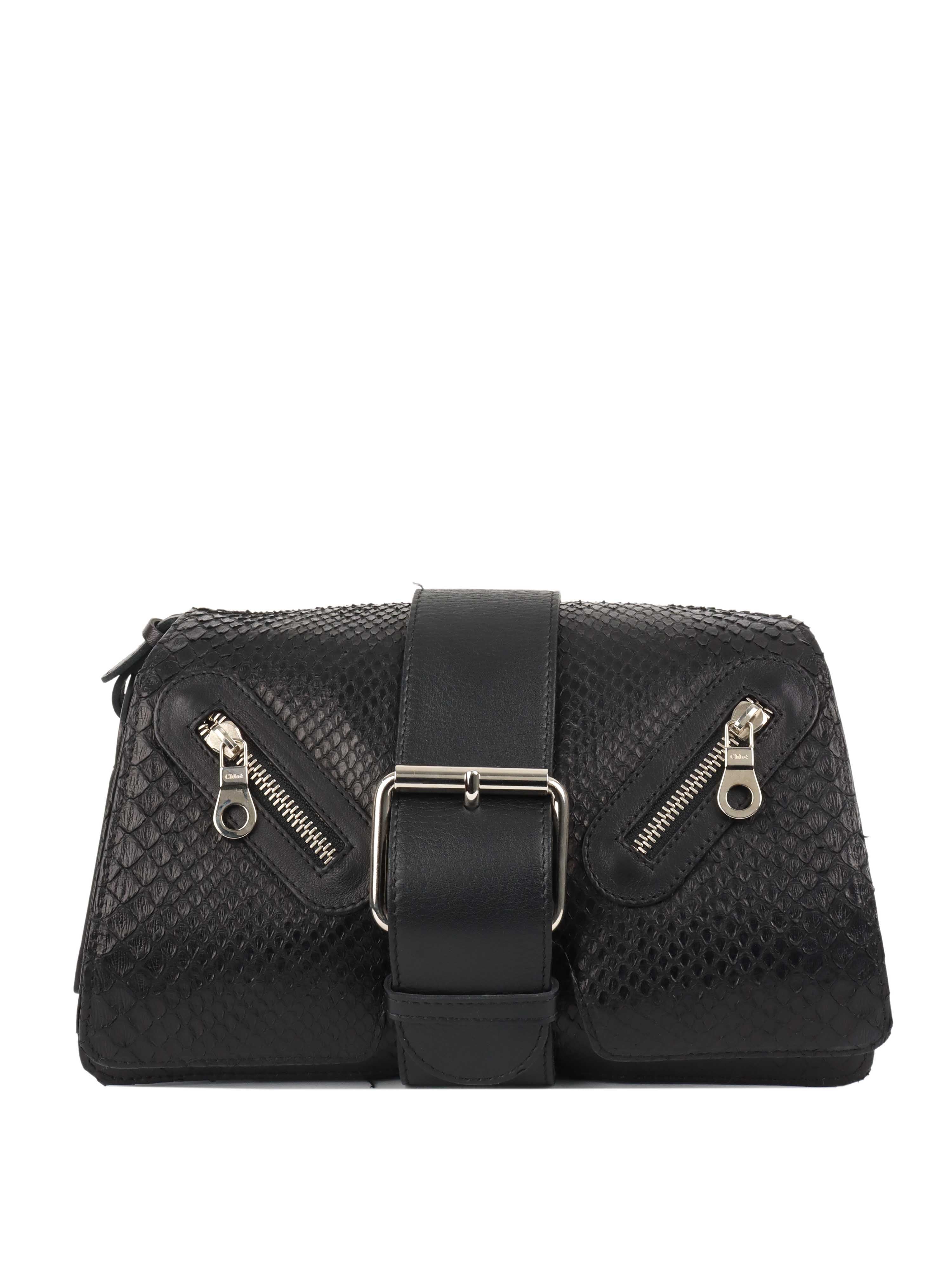 Chloe Black Python Shoulder Bag
