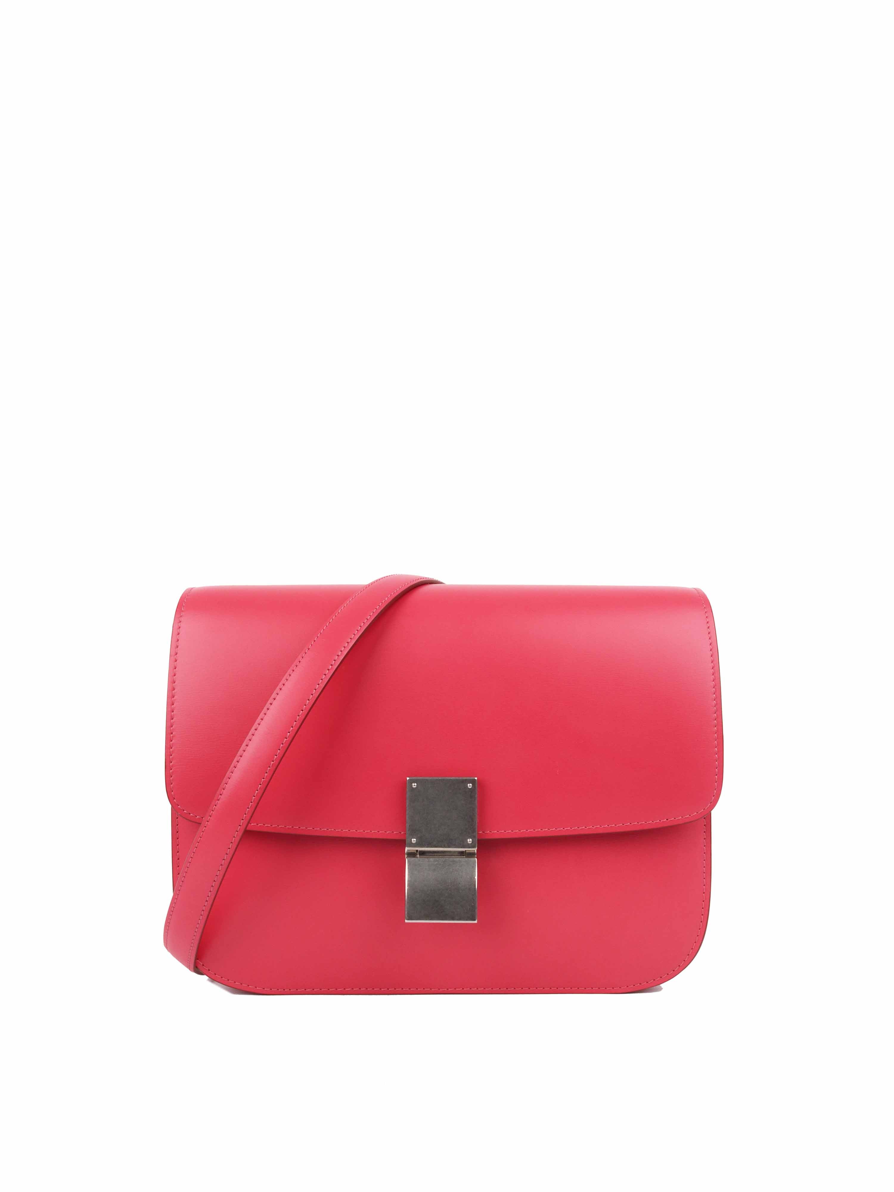 Celine Medium Classic Bag In Box Calf Raspberry