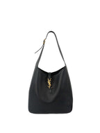 Saint Laurent Large Black LE 5 À 7 Supple Hobo Bag