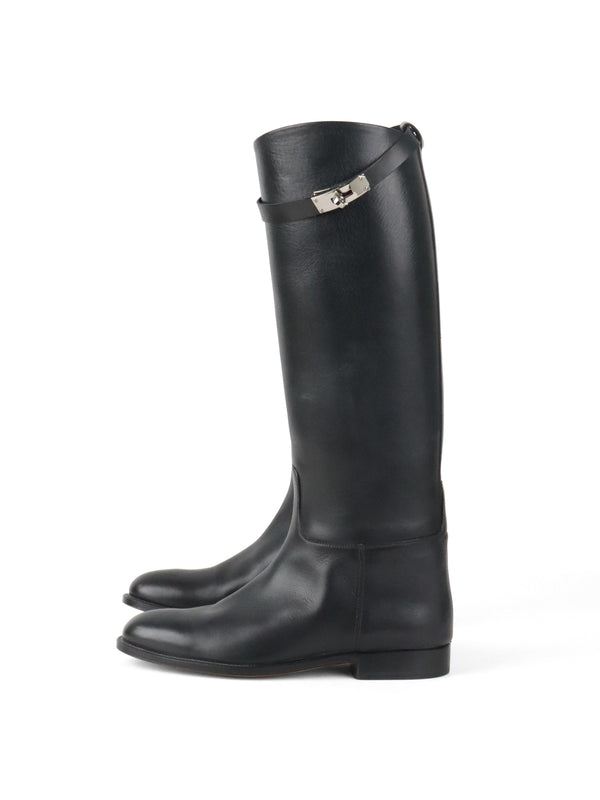 Hermes Black Jumping Boots PHW size 39