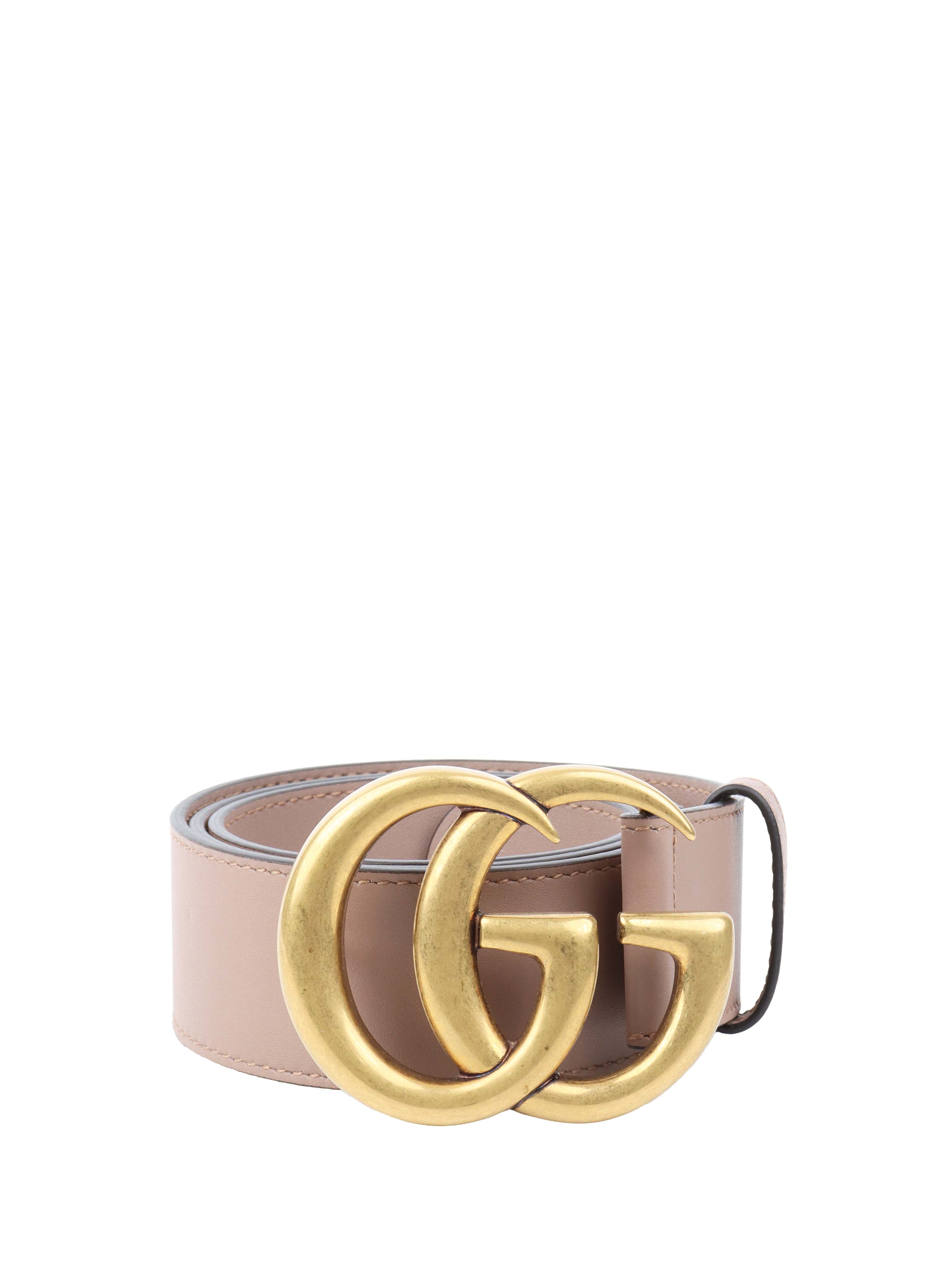 Gucci Taupe Leather Wide GG Belt 80cm. Votre Luxe
