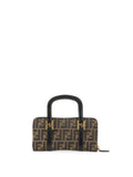 Fendi Vintage Zucca Canvas Top Handle Wallet Bag