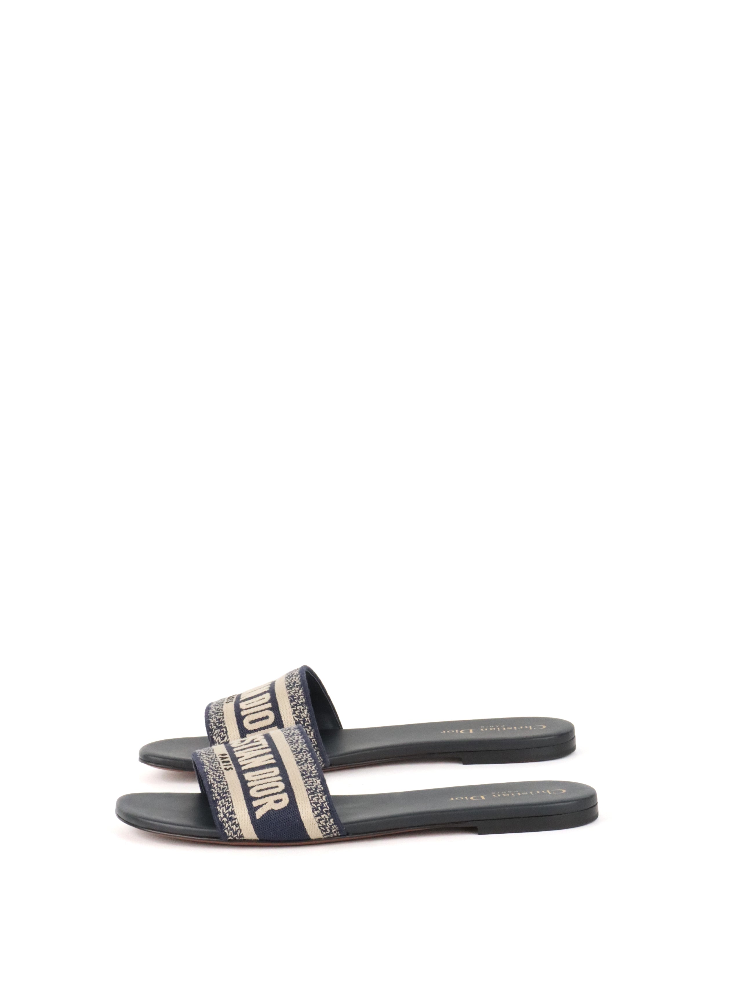 Dior Deep Blue Dway Slides Size 40