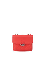 Chanel Red Quilted Two-tone CC Flap Bag.