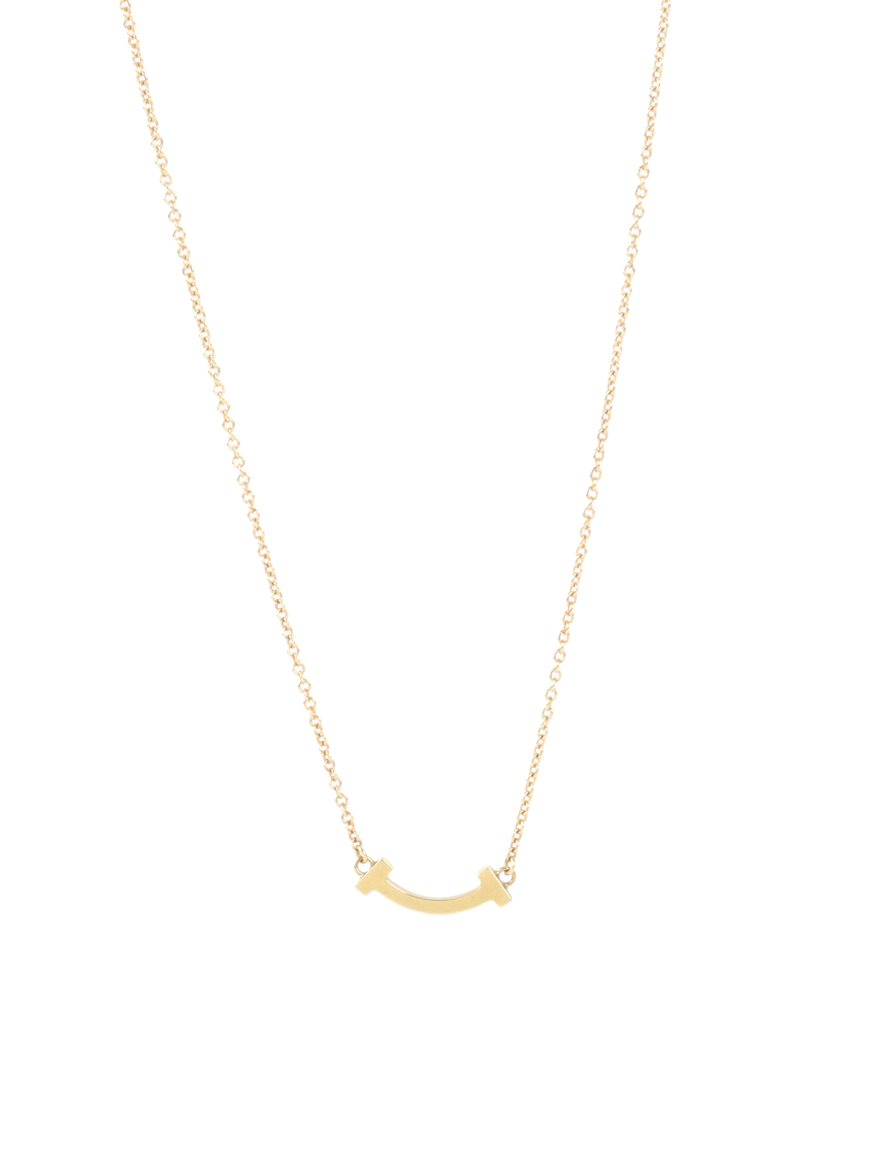 Tiffany & Co Mini Smile Pendant Yellow Gold