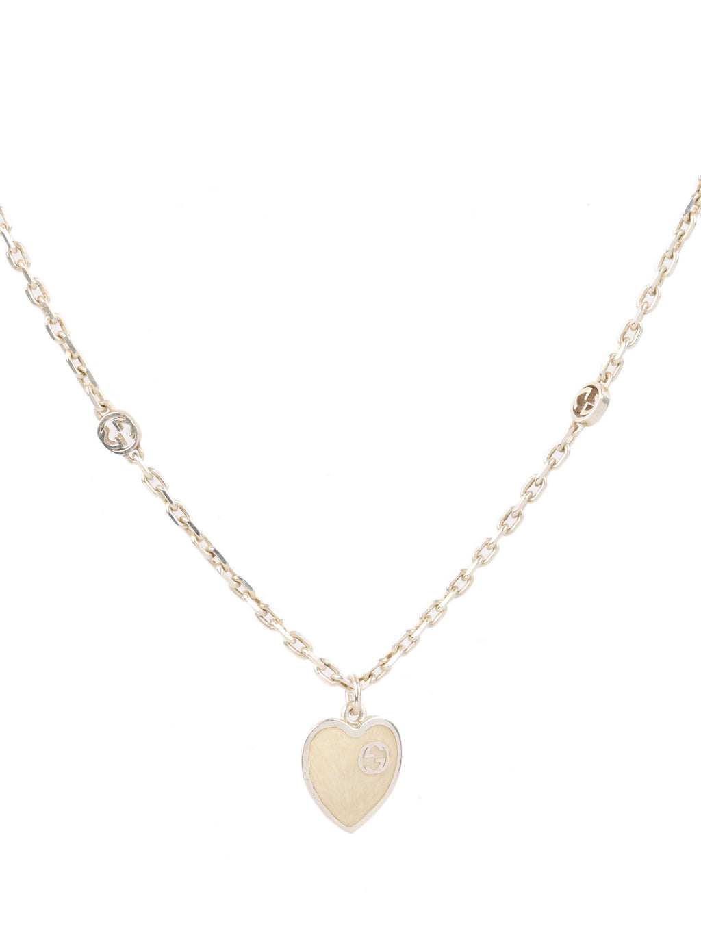 Gucci Silver Heart Necklace.