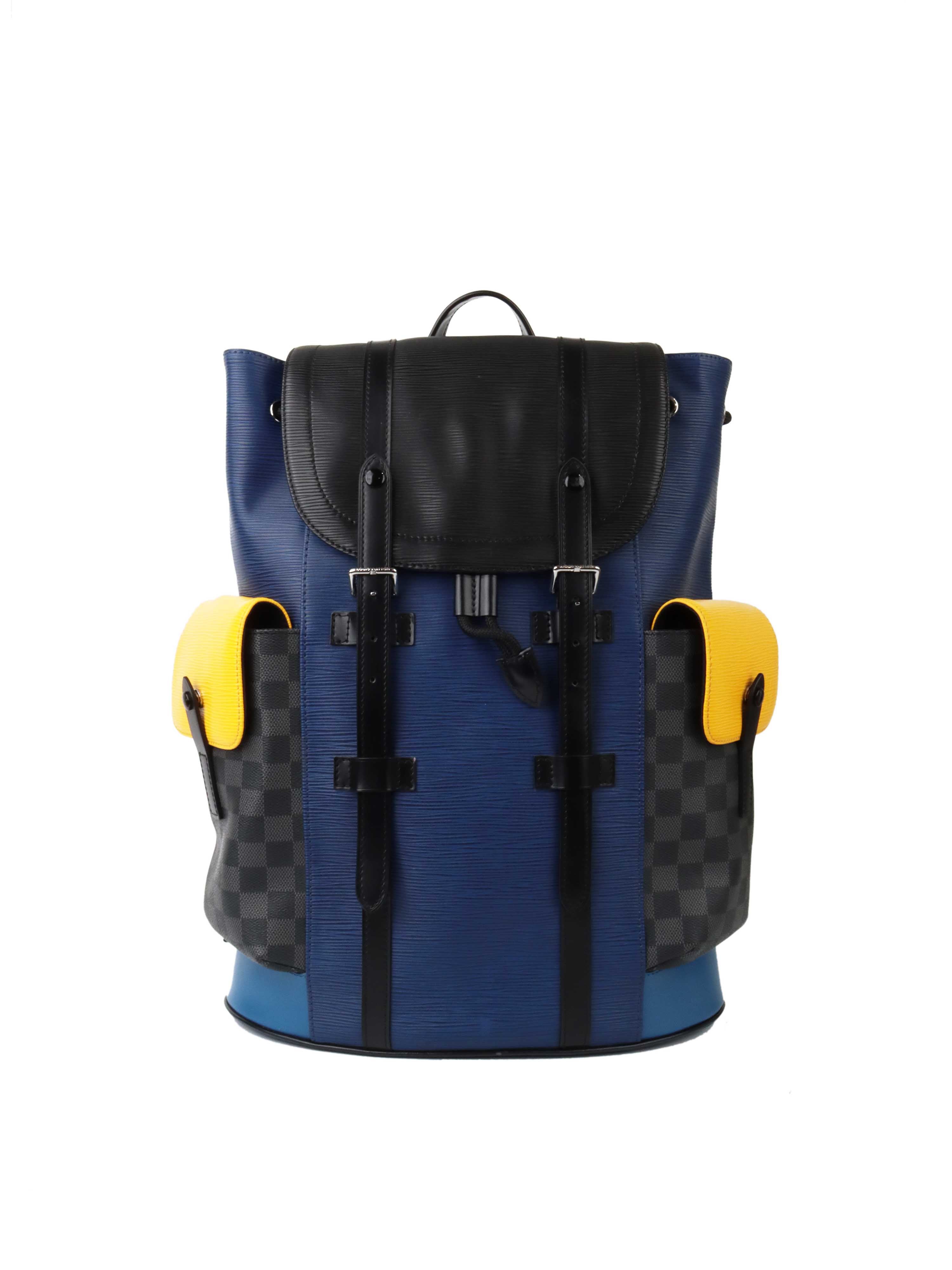 lv christopher backpack blue