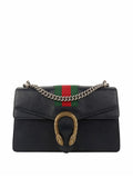 Gucci Small Black Dionysus Web Bag.