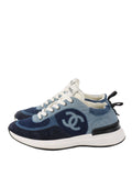 Chanel Blue Denim & White Sneakers.