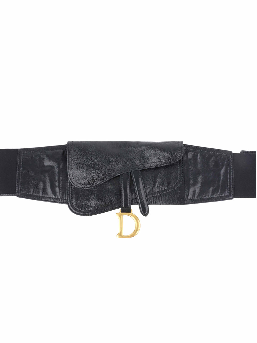 Dior Black Saddle Belt.