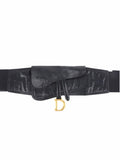 Dior Black Saddle Belt.