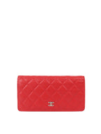 Chanel Red Caviar Long Wallet.