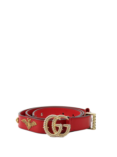 RARE GUCCI MARMONT GG LOGO RED LEATHER STUDDED BELT Authentic Gucci  main image 3