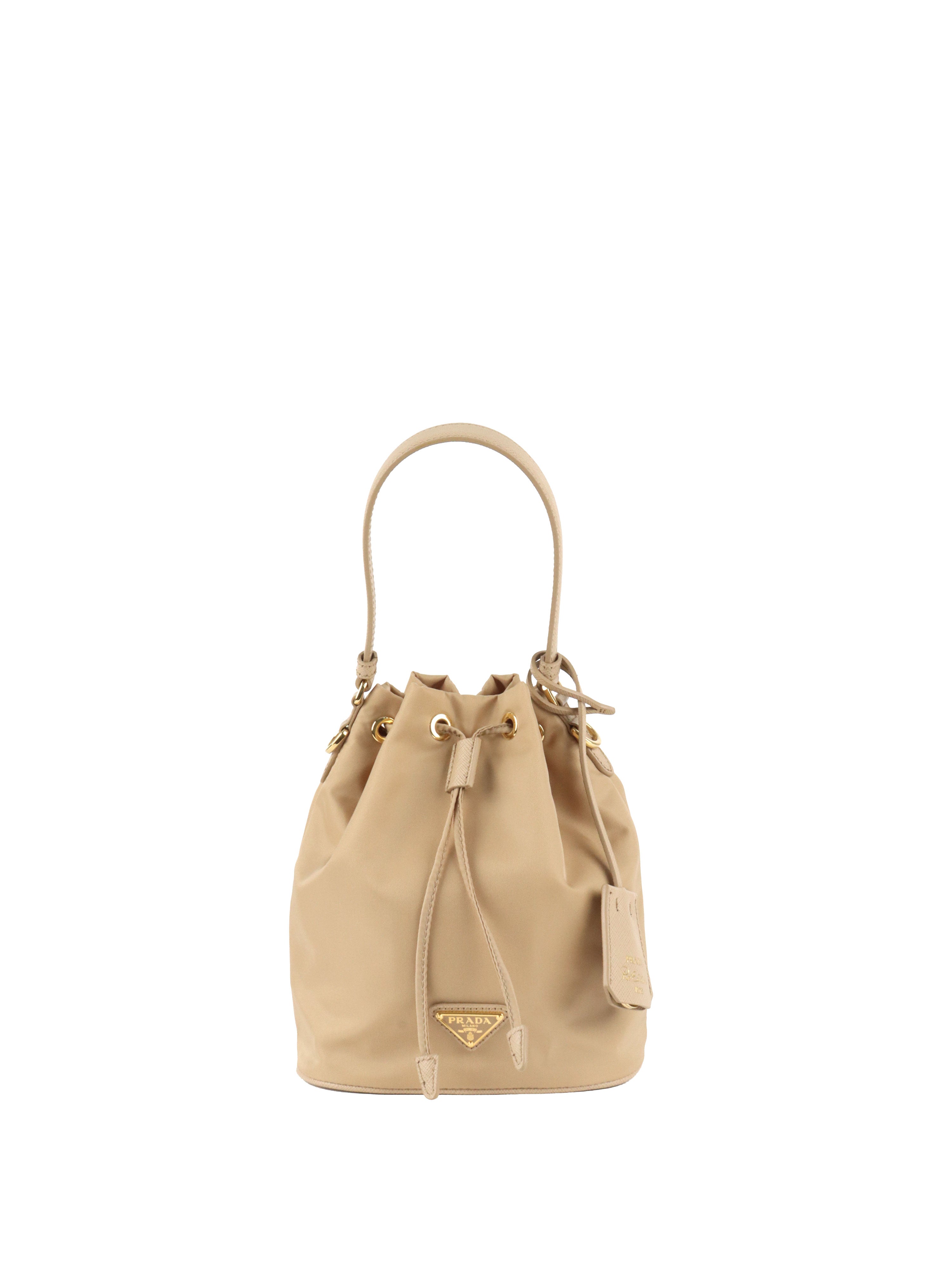 Prada Beige Nylon Re-Edition 1978 Bucket Bag.