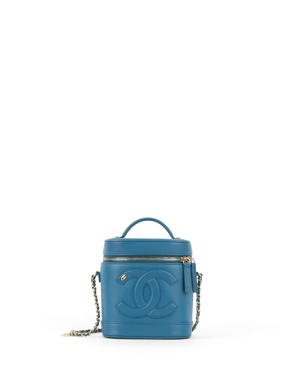 Chanel Blue CC Mania Vanity Case
