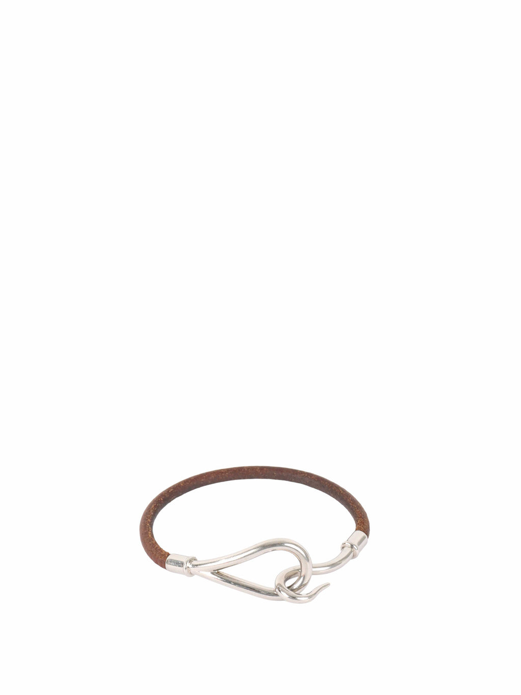 Hermes Dark Brown Jumbo Hook Bracelet.
