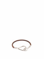 Hermes Dark Brown Jumbo Hook Bracelet.