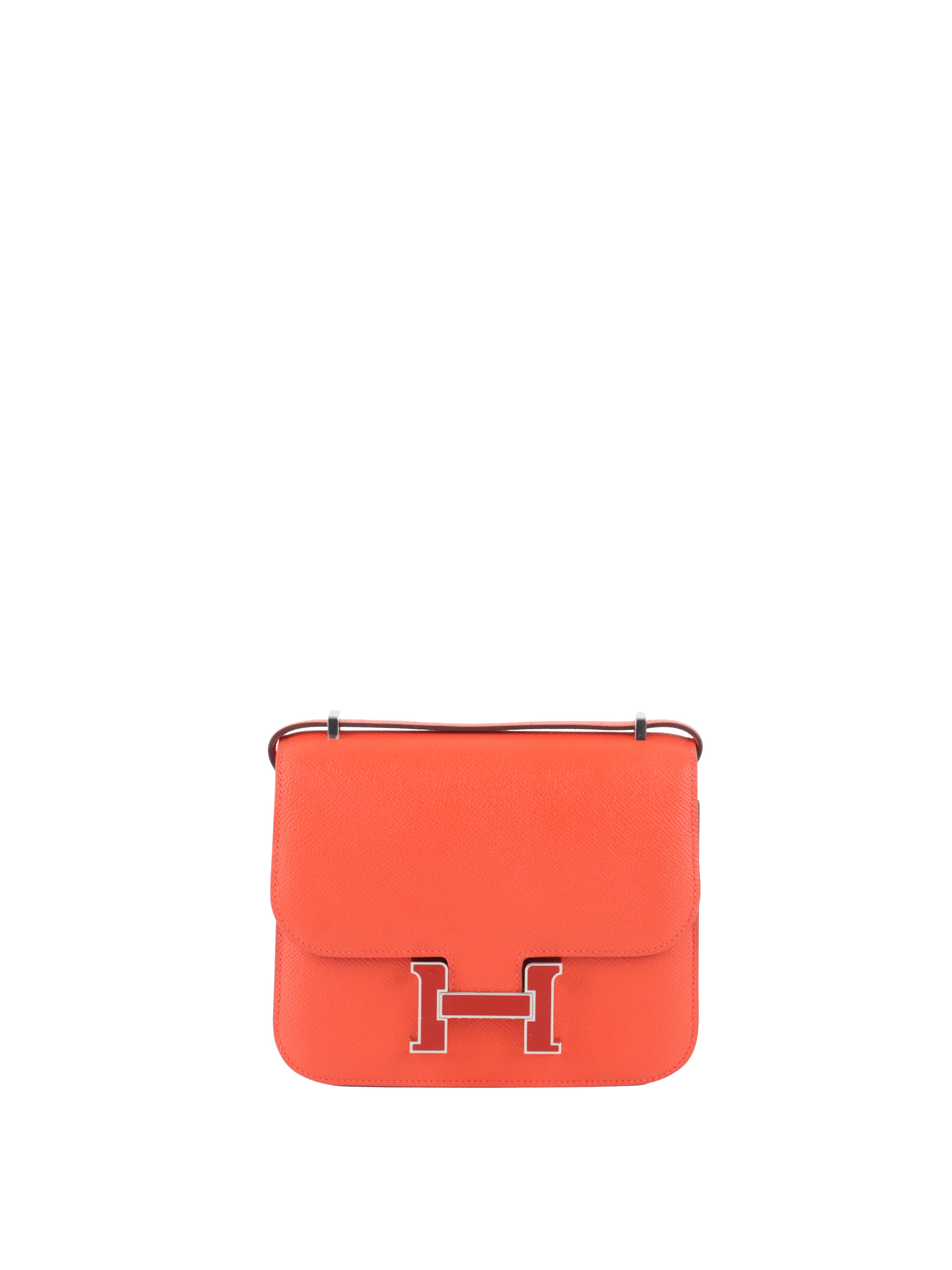 Hermes Constance 18 Epsom Sanguine Enamel and Palladium Hardware