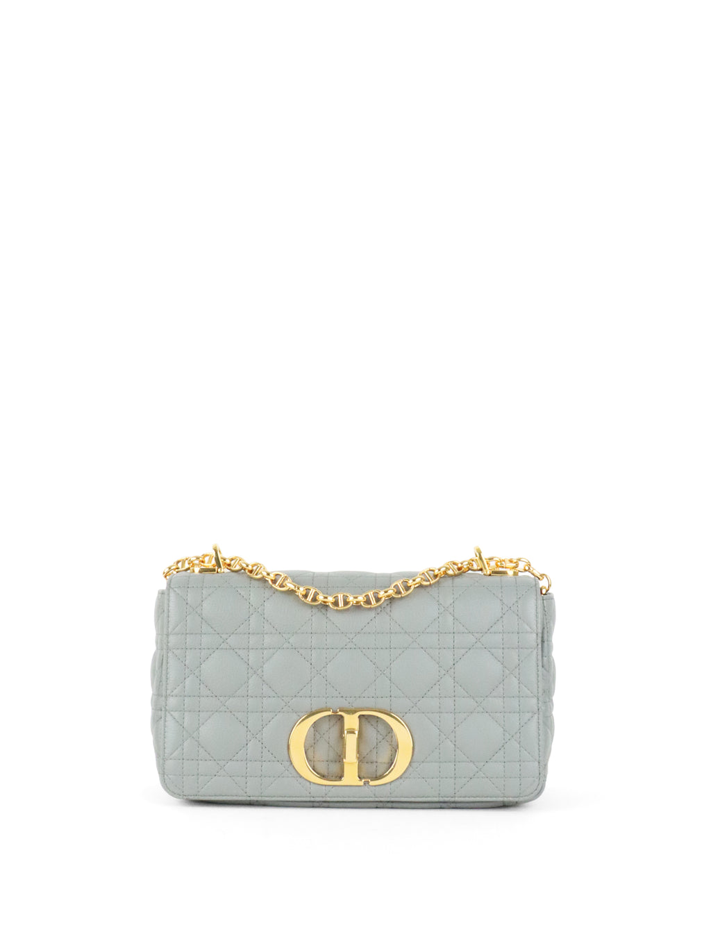 Dior Medium Stone Grey Cannage Caro Bag