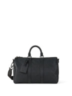 Louis Vuitton Black Monogram Taurillon Keepall Bandoulière 35