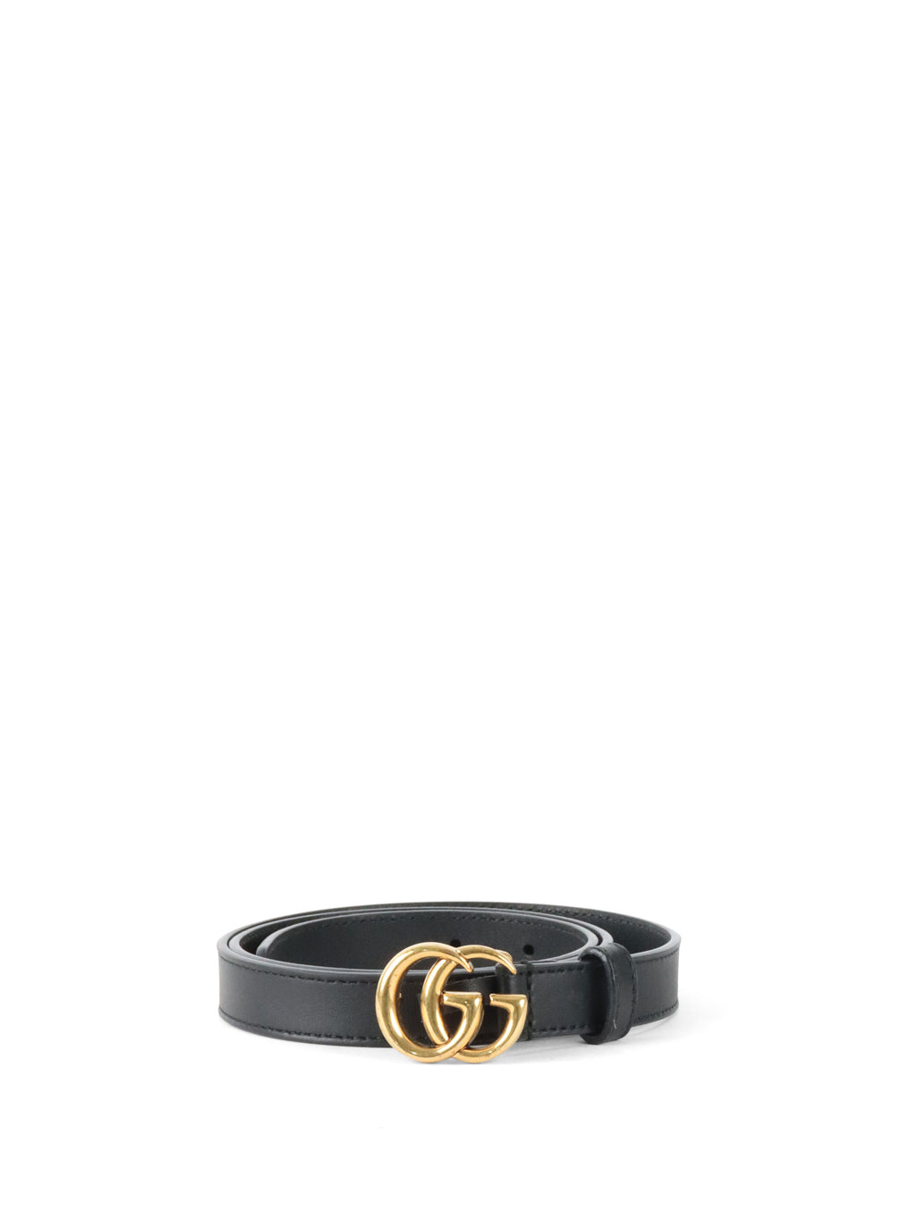Gucci GG Black Thin Belt