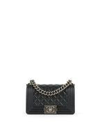 Chanel Small Black Lambskin Boy Bag