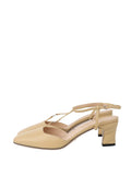 Gucci Beige Petite GG Slingback Pump.